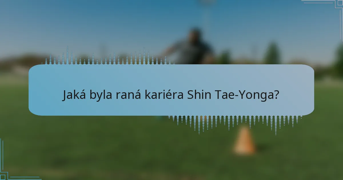 Jaká byla raná kariéra Shin Tae-Yonga?