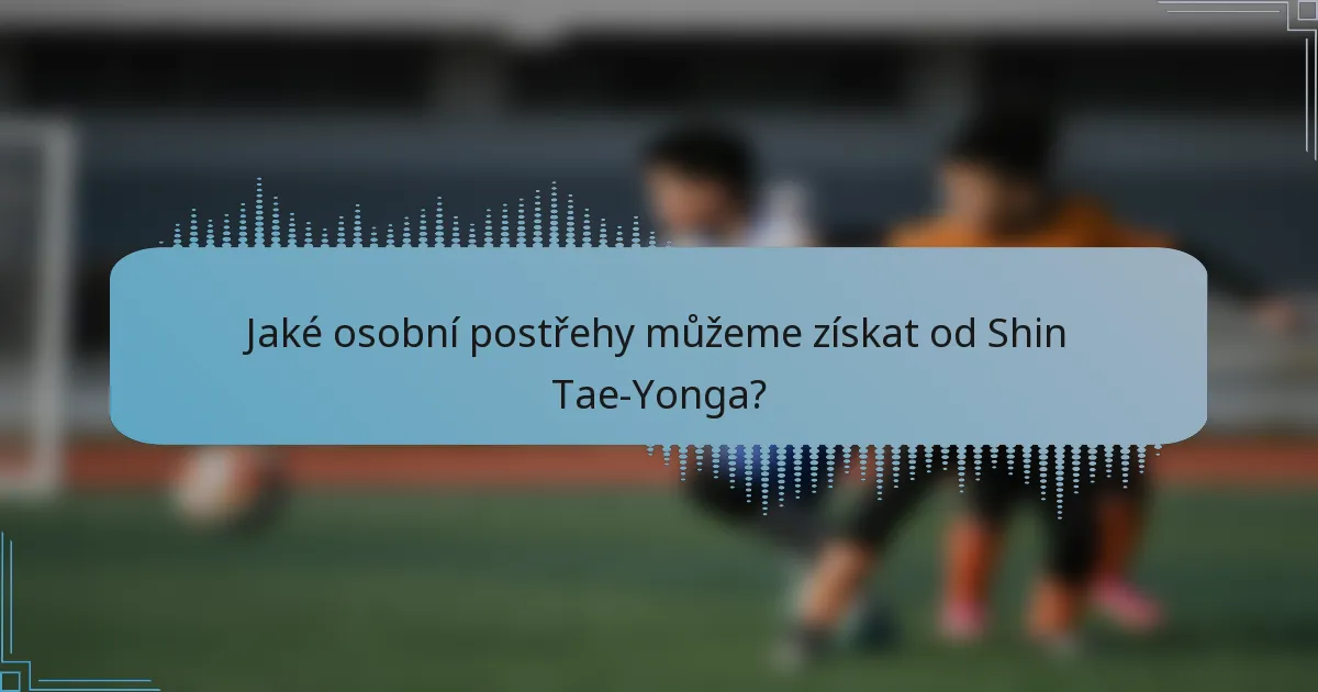 Jaké osobní postřehy můžeme získat od Shin Tae-Yonga?