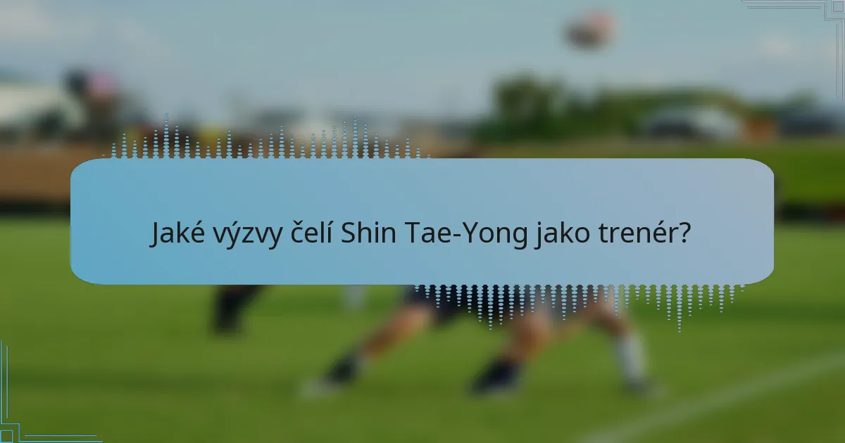 Jaké výzvy čelí Shin Tae-Yong jako trenér?
